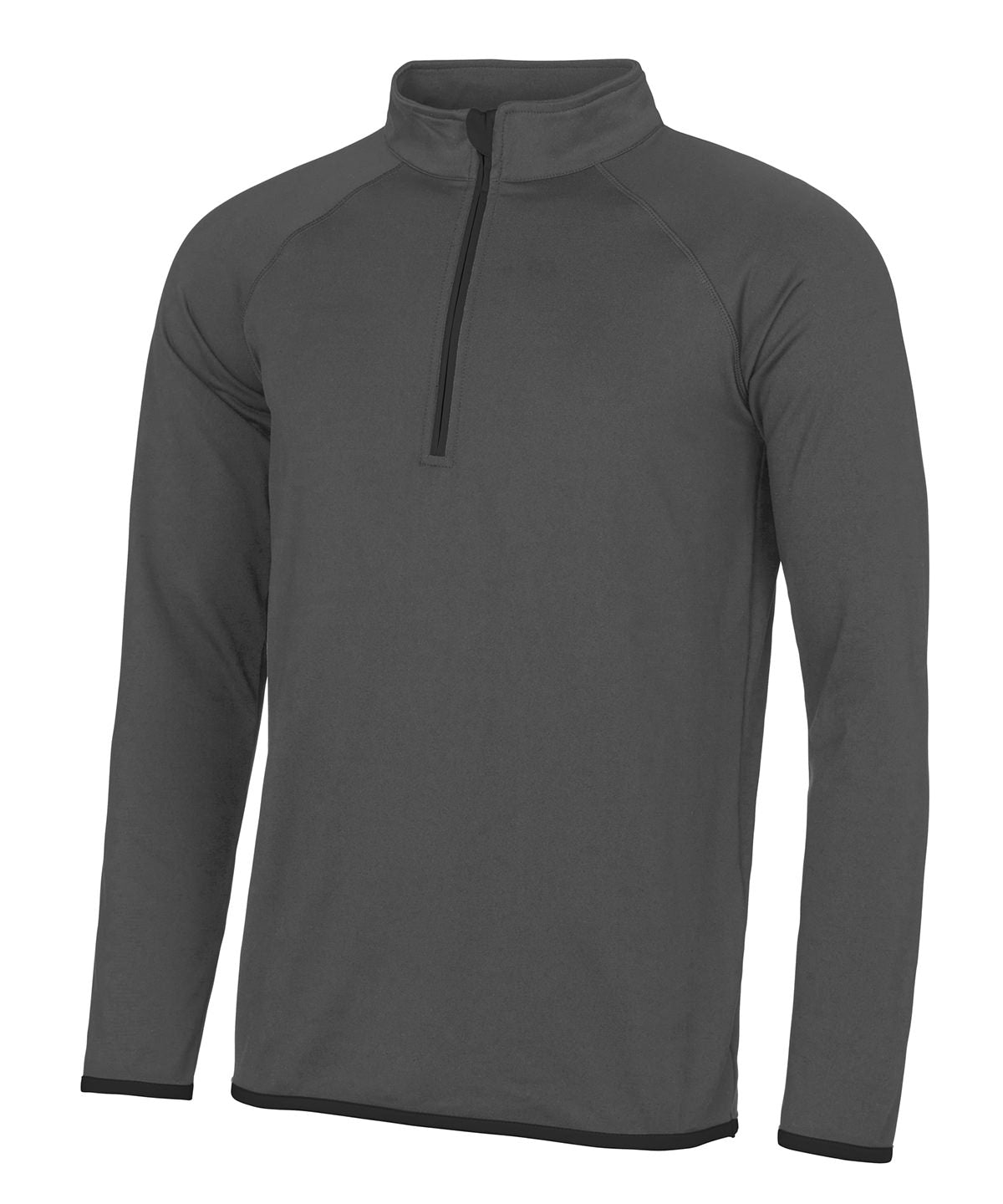AWDis JC031 Cool ½ zip sweatshirt - Charcoal/Jet Black