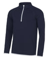 AWDis JC031 Cool ½ zip sweatshirt - French Navy/Arctic White