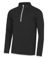 AWDis JC031 Cool ½ zip sweatshirt - Jet Black/Arctic White