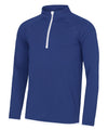 AWDis JC031 Cool ½ zip sweatshirt - Royal Blue/Arctic White