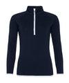 AWDis JC036 Women's cool ½ zip sweatshirt - French Navy/Arctic White