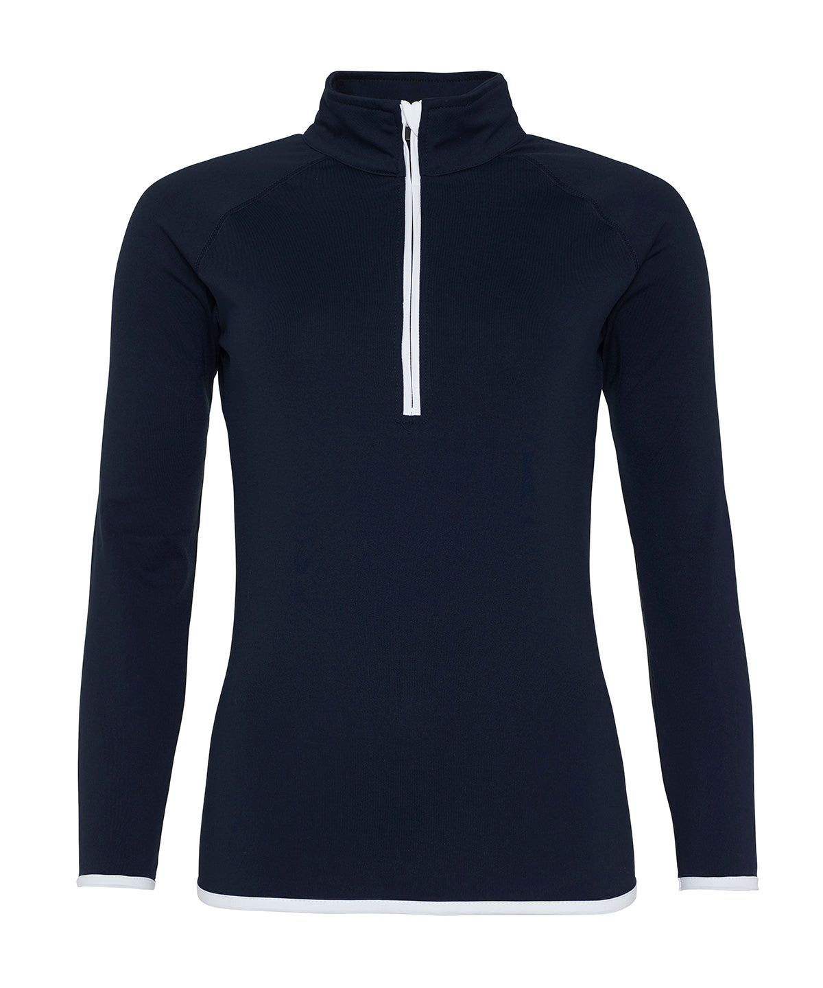 AWDis JC036 Women's cool ½ zip sweatshirt - French Navy/Arctic White