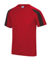 AWDis JC03J Kids contrast cool T - Fire Red/Jet Black