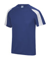 AWDis JC03J Kids contrast cool T - Royal Blue/Arctic White