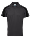AWDis JC043 Contrast cool polo - Charcoal/Jet Black