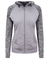 AWDis JC058 Women's cool contrast zoodie - Grey/Grey Melange