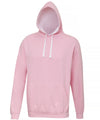 AWDis JH003 Varsity hoodie - Baby Pink/Arctic White