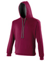 AWDis JH003 Varsity hoodie - Burgundy/Charcoal*†