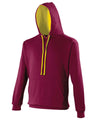 AWDis JH003 Varsity hoodie - Burgundy/Gold