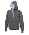 AWDis JH003 Varsity hoodie - Charcoal/Heather Grey