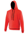 AWDis JH003 Varsity hoodie - Fire Red/Jet Black*