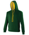 AWDis JH003 Varsity hoodie - Forest Green/Gold