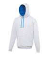 AWDis JH003 Varsity hoodie - Heather Grey/Sapphire Blue