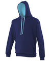AWDis JH003 Varsity hoodie - Oxford Navy/Hawaiian Blue