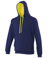 AWDis JH003 Varsity hoodie - Oxford Navy/Sun Yellow