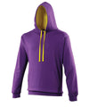 AWDis JH003 Varsity hoodie - Purple/Sun Yellow*
