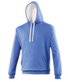 AWDis JH003 Varsity hoodie - Royal Blue/Arctic White*