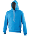 AWDis JH003 Varsity hoodie - Sapphire Blue/Heather Grey*