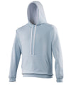 AWDis JH003 Varsity hoodie - Sky/Arctic White