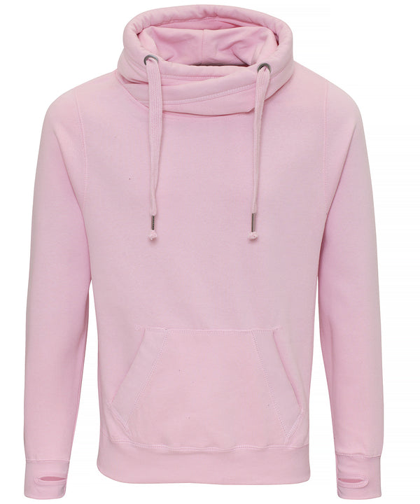 AWDis JH021 Cross neck hoodie - Baby Pink
