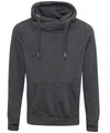 AWDis JH021 Cross neck hoodie - Charcoal