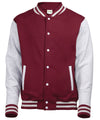 AWDis JH043 Varsity jacket - Burgundy/Heather Grey*