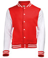 AWDis JH043 Varsity jacket - Fire Red/White*