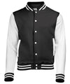 AWDis JH043 Varsity jacket - Jet Black/White*