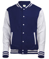 AWDis JH043 Varsity jacket - Oxford Navy/Heather Grey