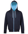 AWDis JH053 Varsity zoodie - New French Navy/Sky Blue