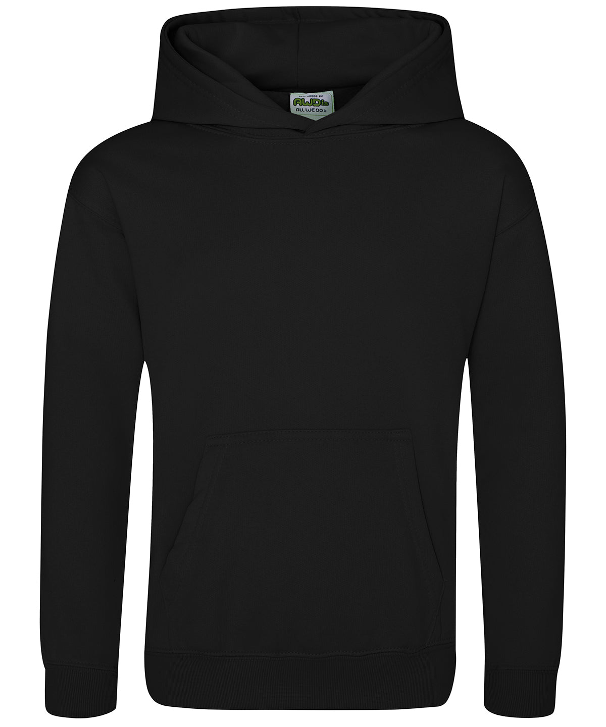 AWDis JH06J Kids sports polyester hoodie - Jet Black