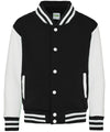 AWDis JH43J Kids varsity jacket - Jet Black/White