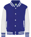 AWDis JH43J Kids varsity jacket - Royal Blue/White