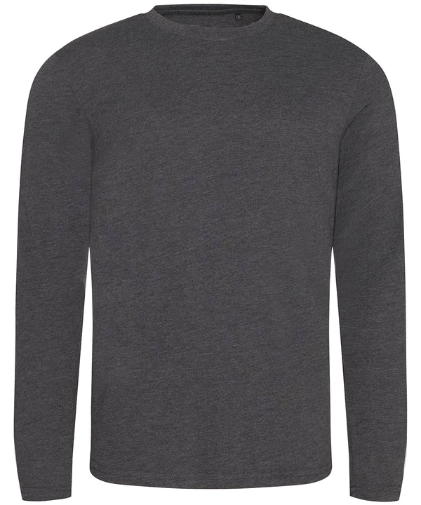 AWDis JT002 Triblend T long sleeve - Heather Charcoal