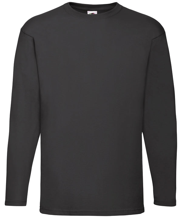 Fruit of the Loom SS032 Valueweight long sleeve T — Black