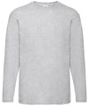 Fruit of the Loom SS032 Valueweight long sleeve T — Heather Grey