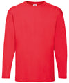 Fruit of the Loom SS032 Valueweight long sleeve T — Red