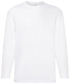 Fruit of the Loom SS032 Valueweight long sleeve T — White