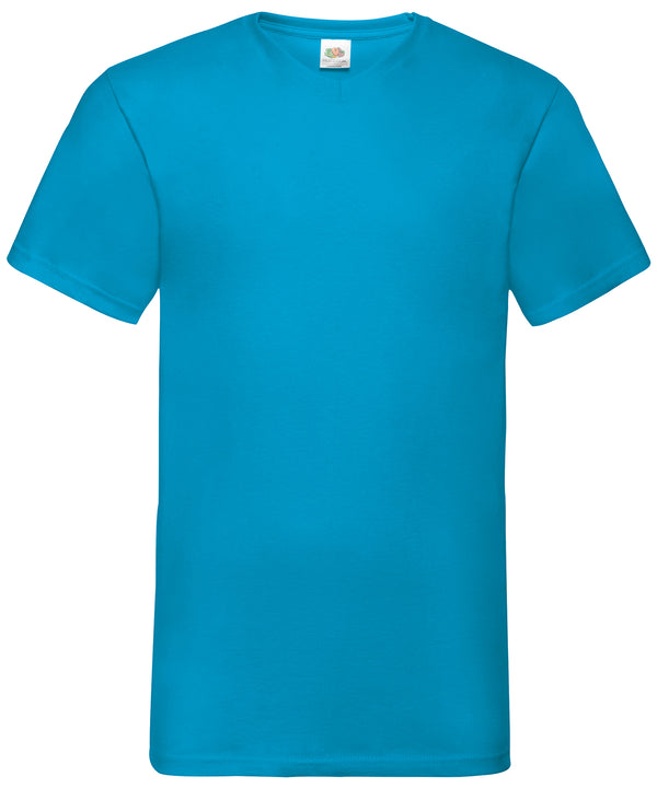 Fruit of the Loom SS034 Valueweight v-neck T — Azure Blue