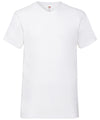 Fruit of the Loom SS034 Valueweight v-neck T — White