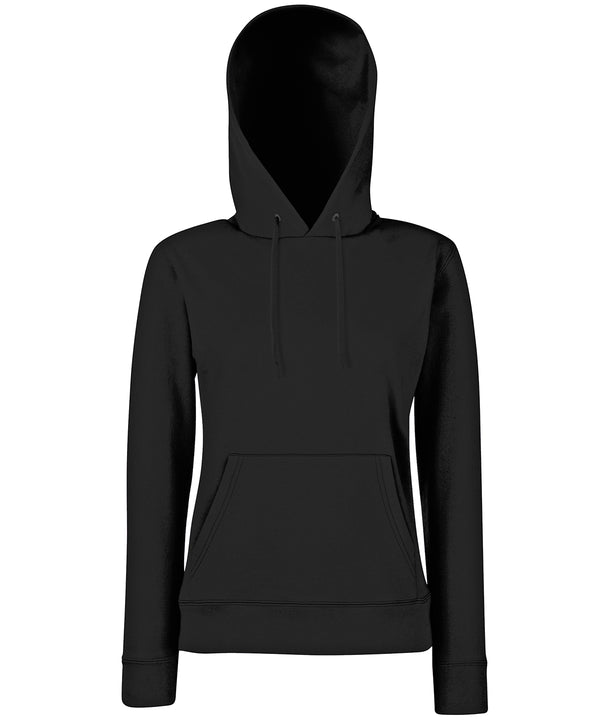 Fruit of the Loom SS038 Women's Classic 80/20 hooded sweatshirt — Black