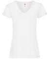 Fruit of the Loom SS047 Women's valueweight v-neck T — White