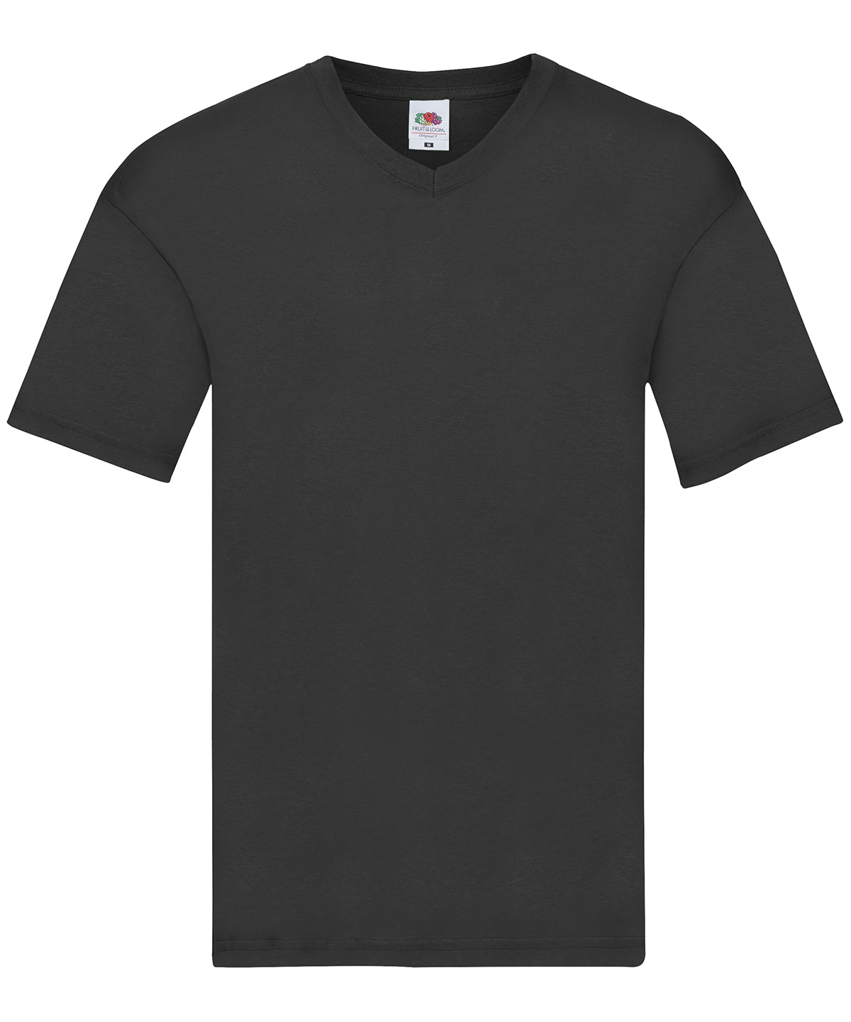 Fruit of the Loom SS068 Original v-neck T — Black