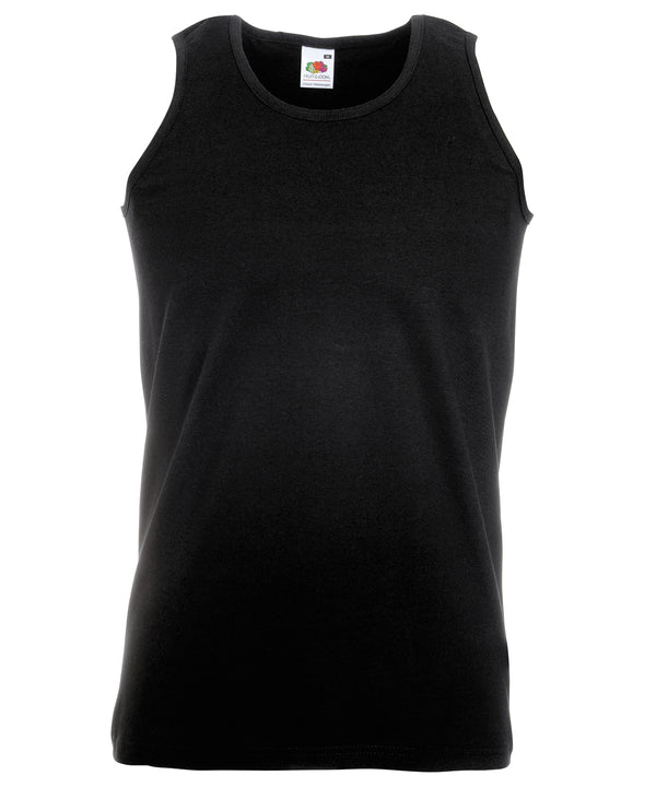 Fruit of the Loom SS100 Valueweight athletic vest — Black