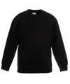 Fruit of the Loom SS201 Kids classic set-in sweatshirt — Black