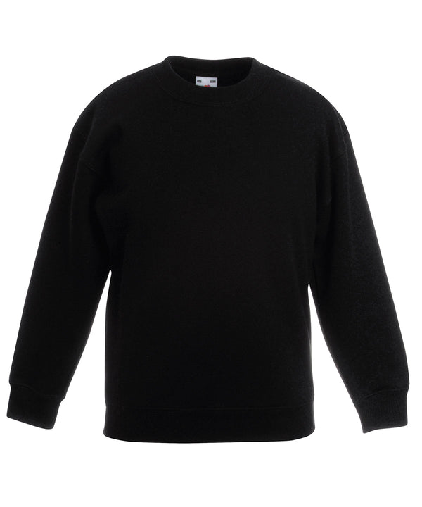 Fruit of the Loom SS201 Kids classic set-in sweatshirt — Black