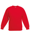 Fruit of the Loom SS201 Kids classic set-in sweatshirt — Red