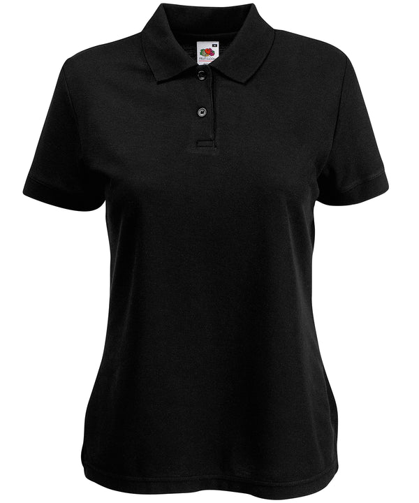 Fruit of the Loom SS212 Women's 65/35 polo — Black