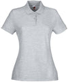 Fruit of the Loom SS212 Women's 65/35 polo — Heather Grey