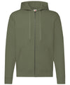 Fruit of the Loom SS222 Classic 80/20 hooded sweatshirt jacket — Classic Olive